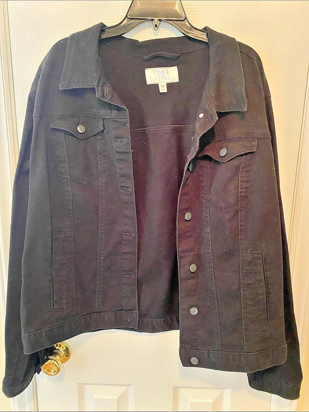 Time and Tru Women's Denim Jacket Black Size 22/XXXL